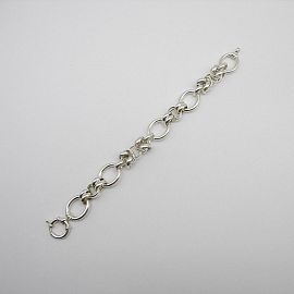 PULSERA OVALOS 2813 19CM /PLATA