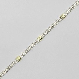 PULSERA ESPIGA CHATA 80x18CM /PLATA Y ORO