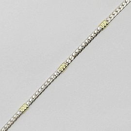 PULSERA GROUMET 80x21CM  /PLATA Y ORO