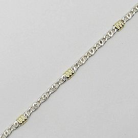 PULSERA OJO PERDIZ 100x21CM /PLATA Y ORO