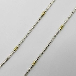 GARGANTILLA CAJITA 2x55CM /PLATA Y ORO