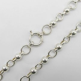 GARGANTILLA 2431B BOLITAS 50CM /PLATA