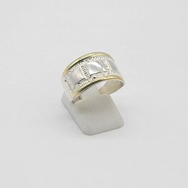 ANILLO CENTROS /PLATA Y ORO
