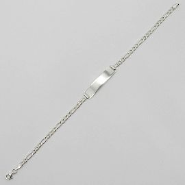 PULSERA FIGARO N°3 IDENTIDAD 21CM /PLATA