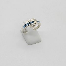 ANILLO CORAZON CUBICS 550 /PLATA 