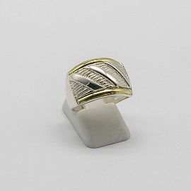 ANILLO ANCHO /PLATA Y ORO