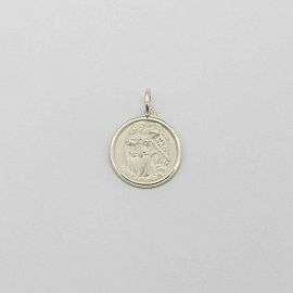 MEDALLA ANGEL DE LA GUARDA 12MM /PLATA