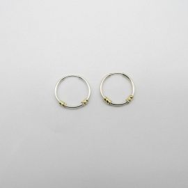 AROS ARGOLLA CAÑO GRUESO 27MM /PLATA Y ORO