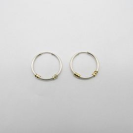 AROS ARGOLLA CAÑO GRUESO 33MM /PLATA Y ORO