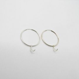 AROS ARGOLLA 37MM CON DIJE LUNA /PLATA