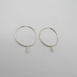 AROS ARGOLLA 37MM CON DIJE HOJA /PLATA