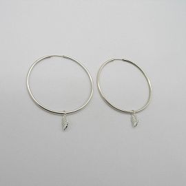 AROS ARGOLLA 45MM CON DIJE HOJA /PLATA