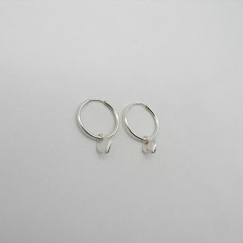 AROS ARGOLLA FINA 20MM CON DIJE CORAZON /PLATA