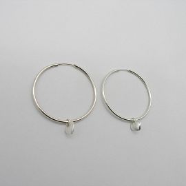 AROS ARGOLLA FINA 37MM CON DIJE CORAZON /PLATA