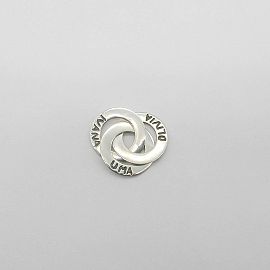 DIJE ARGOLLAS CON GRABADO 20MM x3 /PLATA