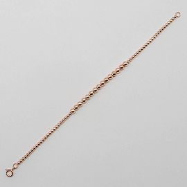 PULSERAS CON BOLITAS ROSE /PLATA