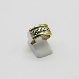 ANILLO FRENTE ONDAS /PLATA Y ORO