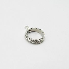 DIJE ANILLO CON CRISTAL /PLATA