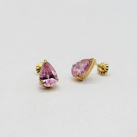 AROS CUBICA GOTA 10x6MM GRIFAS /O.ROJO