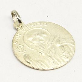 MEDALLA SAN BENITO 20MM /PLATA
