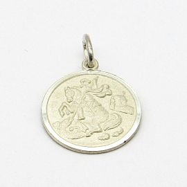 MEDALLA SAN JORGE 15MM /PLATA