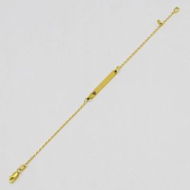 PULSERA IDENTIDAD CORAZON 14CM /O.AMARILLO