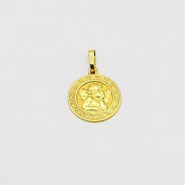 MEDALLA ANGEL RAFAEL GUARDA 17MM /O.AMARILLO