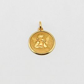 MEDALLA ANGEL RAFAEL17MM /O.ROJO