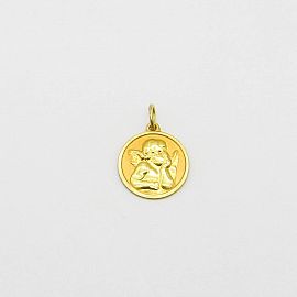 MEDALLA ANGEL RAFAEL13MM /O.AMARILLO