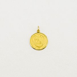MEDALLA BAUTISMO 15MM /O.AMARILLO