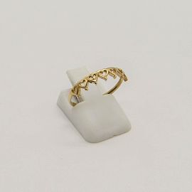 ANILLO CORONA CORAZONES /O.ROJO