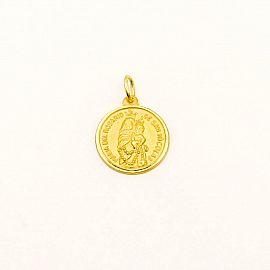 MEDALLA MARIA DEL ROSARIO 13MM /O.AMARILLO