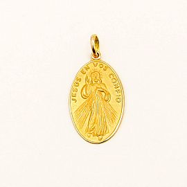 MEDALLA MISERICORDIOSO14x23MM /O.ROJO