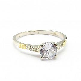 ANILLO CINTILLO CUBICS GRIFAS PUENTE 4547 /PLATA