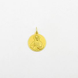 MEDALLA SAGRADO CORAZON 17MM /O.AMARILLO