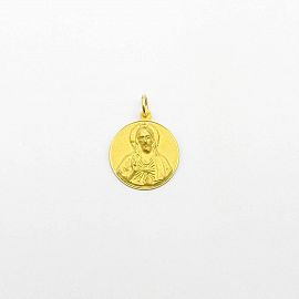 MEDALLA SAGRADO CORAZON 15MM /O.AMARILLO
