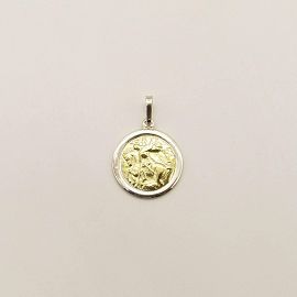 MEDALLA SAN JORGE 20MM VIROLA /PLATA Y ORO