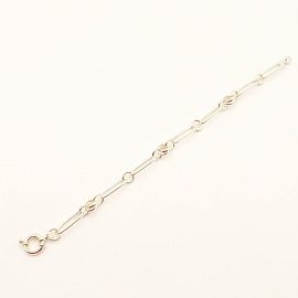 PULSERA OVALOS COMBINADA MARINERO 940x19CM /PLATA