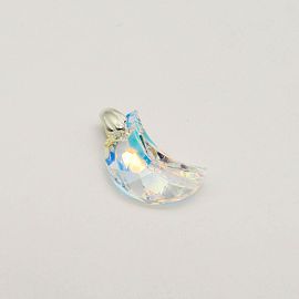 DIJE LUNA CRISTAL15x10MM /PLATA