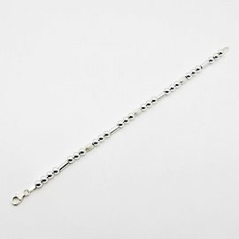 PULSERA BOLAS APLIQUES x19CM /PLATA