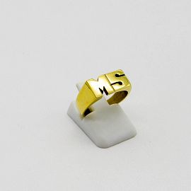 ANILLO INICIALES CALADAS /O.ROJO