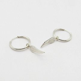 AROS ARGOLLA 13MM ALA COLGANTE / PLATA
