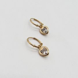 AROS ARGOLLA 10MM CUBIC CORAZON COLGANTE /O.ROJO