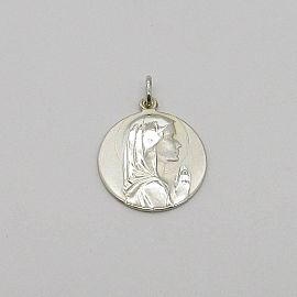 MEDALLA VIRGEN NIÑA 24MM PULIDA /PLATA