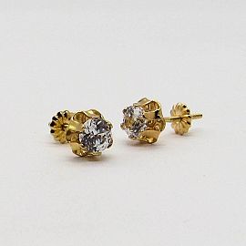 AROS FLOR CUBIC 5MM GRIFAS /O.ROJO