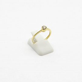 ANILLO CINTILLO SOLITARIO CUBIC 3666 /O.AMARILLO