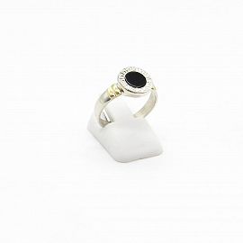 ANILLO GUARDA ONIX /PLATA Y ORO