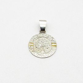 DIJE ARBOL 20MM /PLATA Y ORO