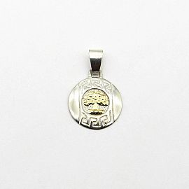 DIJE ARBOL 20MM /PLATA Y ORO