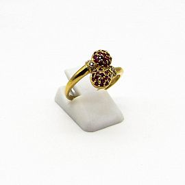 ANILLO FRUTILLA DOBLE /O.ROJO